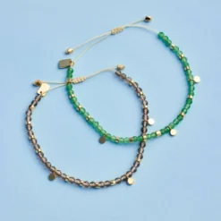 Smokey Quartz Beaded String Bracelet 20 Smokey Quartz Beaded String Bracelet -Deals Bijestora Store 39476GOLD 9