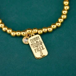 Harry Potter Dobby Metal Bead Stretch Bracelet -Deals Bijestora Store 39484GOLD 7
