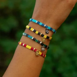 Harry Potter Gryffindor™ Tile Bead Stretch Bracelet -Deals Bijestora Store 39485GOLD 11