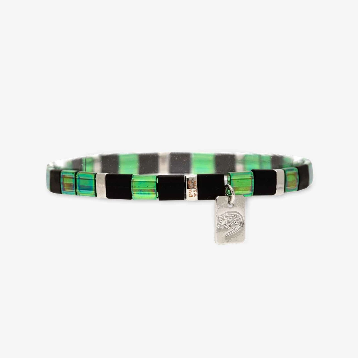 Harry Potter Slytherin™ Tile Bead Stretch Bracelet 1 Harry Potter Slytherin™ Tile Bead Stretch Bracelet