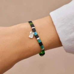 Harry Potter Slytherin™ Tile Bead Stretch Bracelet 11 Harry Potter Slytherin™ Tile Bead Stretch Bracelet -Deals Bijestora Store 39488SILV 4