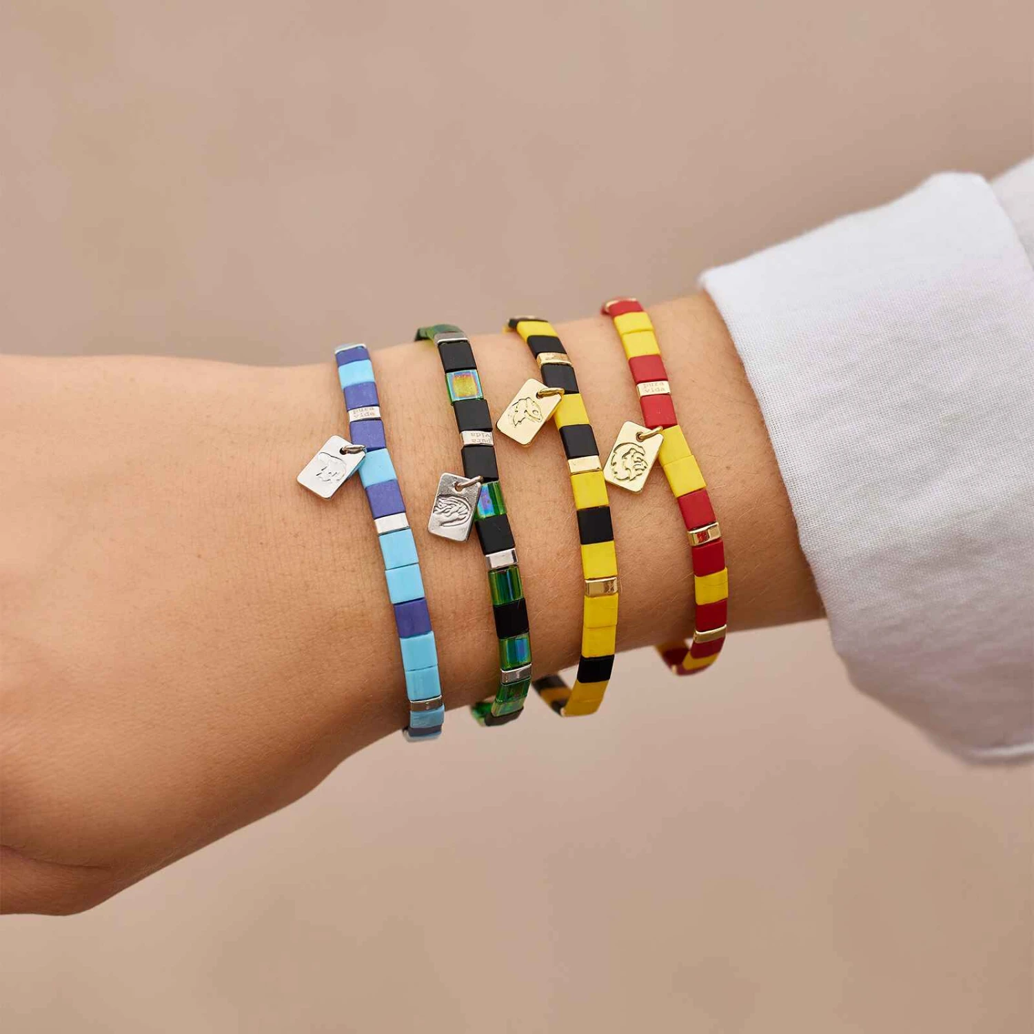 Harry Potter Slytherin™ Tile Bead Stretch Bracelet 8 Harry Potter Slytherin™ Tile Bead Stretch Bracelet - Image 8