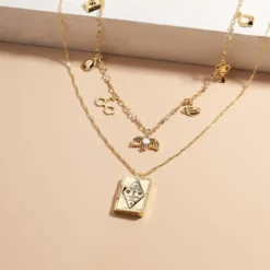 Harry Potter Book Of Magic Pendant Necklace 22 Harry Potter Book Of Magic Pendant Necklace -Deals Bijestora Store 39503GOLD 9 min