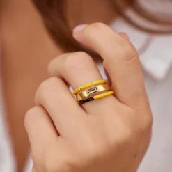 Harry Potter Hufflepuff™ 3 Ring Stack -Deals Bijestora Store 39512GOLD 4 min