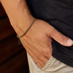 Men's Carabiner Clasp Chain Bracelet -Deals Bijestora Store 39524GOLD 3 min