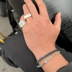 Men's Carabiner Clasp Chain Bracelet -Deals Bijestora Store 39524SILV 8 min