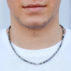 Men's Stone Bead Necklace