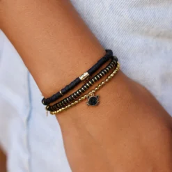 Druzy Cat Stretch Bracelet Set Of 3 -Deals Bijestora Store 39695GOLD 3 min