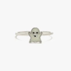 Glow In The Dark Ghost Emoji Ring