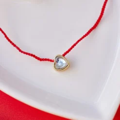 Heart Bead Gold Dainty Bracelet -Deals Bijestora Store 39747RED 3 min