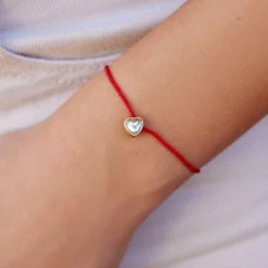 Heart Bead Gold Dainty Bracelet -Deals Bijestora Store 39747RED 4 min