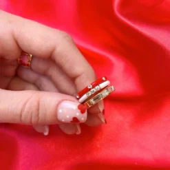 Sweetheart Ring Stack -Deals Bijestora Store 39792GOLD 7