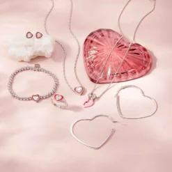 Stone & Enamel Heart Ring 38 Stone & Enamel Heart Ring -Deals Bijestora Store 39793SILV 9