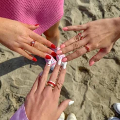 Enamel Heart Ring -Deals Bijestora Store 39795GOLD 8 min