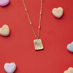 Heart Burst Pendant Necklace -Deals Bijestora Store 39802GOLD 10 min