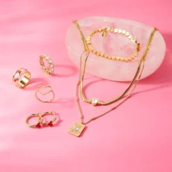 Heart Burst Pendant Necklace -Deals Bijestora Store 39802GOLD 5 min