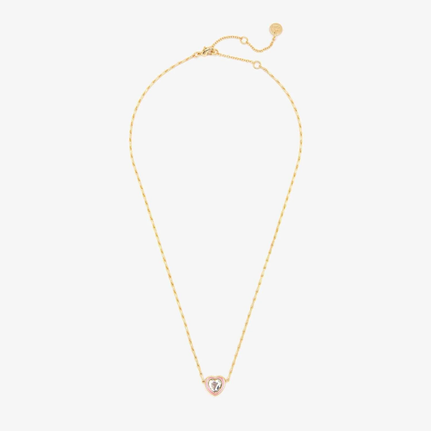 Stone & Enamel Heart Pendant Necklace 14 Stone & Enamel Heart Pendant Necklace - Image 14