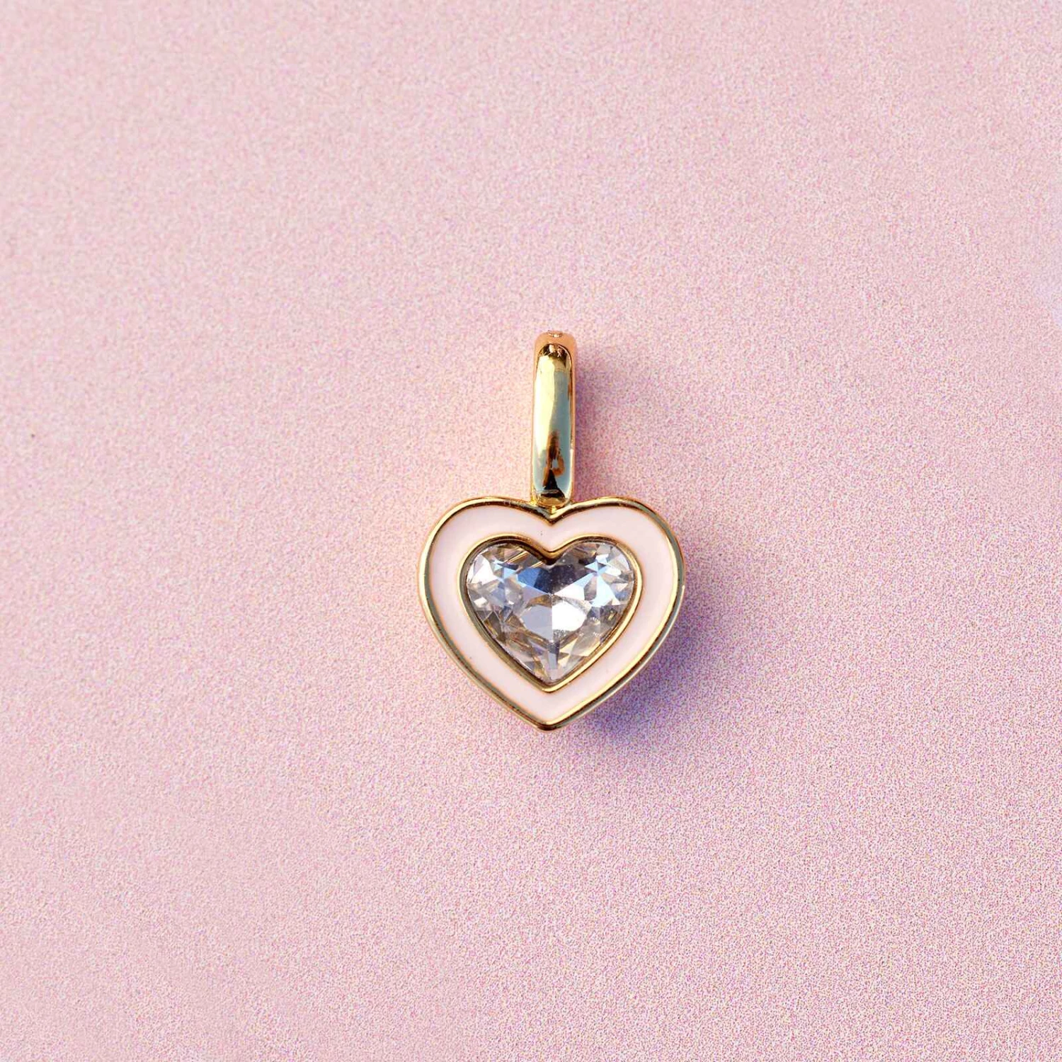Harper Stone & Enamel Heart Charm 2 Harper Stone & Enamel Heart Charm - Image 2