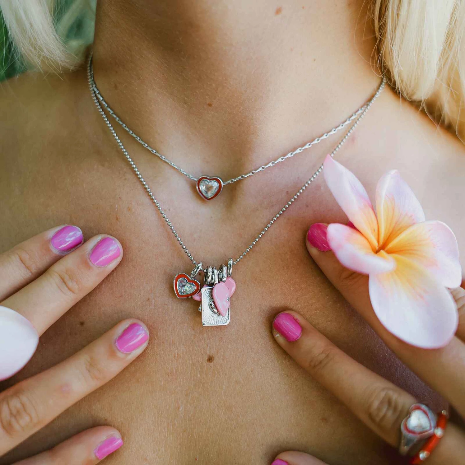 Harper Stone & Enamel Heart Charm 13 Harper Stone & Enamel Heart Charm - Image 13