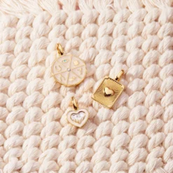 Harper Textured Heart Charm -Deals Bijestora Store 39926GOLD 10