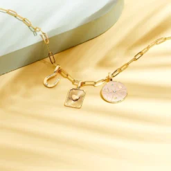 Harper Textured Heart Charm -Deals Bijestora Store 39926GOLD 7