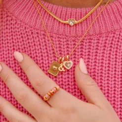 Harper Textured Heart Charm -Deals Bijestora Store 39926GOLD 9