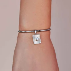 Harper Textured Heart Charm -Deals Bijestora Store 39926SILV 4