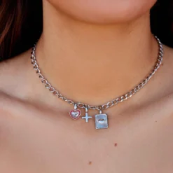 Harper Textured Heart Charm -Deals Bijestora Store 39926SILV 5