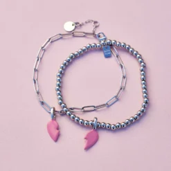 Harper Enamel BFF Heart Charm Set -Deals Bijestora Store 39929SILV 5