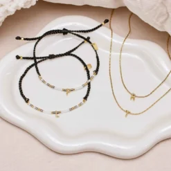 Dainty Alphabet Bracelet -Deals Bijestora Store 39989BLCK 8