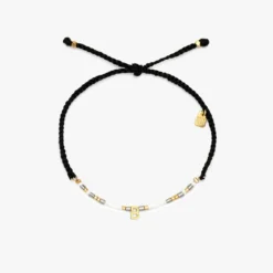 Dainty Alphabet Bracelet -Deals Bijestora Store 39989BLCK B 2 min