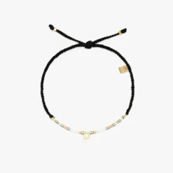 Dainty Alphabet Bracelet -Deals Bijestora Store 39989BLCK D 1 min
