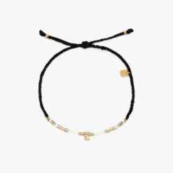 Dainty Alphabet Bracelet -Deals Bijestora Store 39989BLCK E 1 min