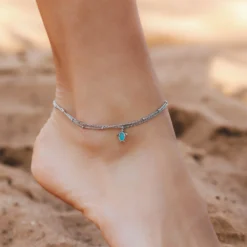 Double Chain Turtle Anklet -Deals Bijestora Store 3F9A3203