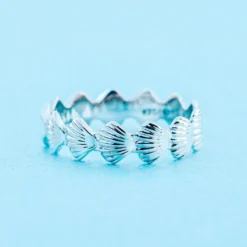 Clam Shell Band Ring 7 Clam Shell Band Ring -Deals Bijestora Store 3F9A4707copy