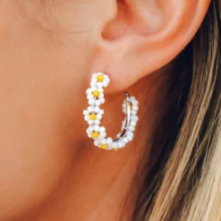 Beaded Flower Hoop Earrings 13 Beaded Flower Hoop Earrings -Deals Bijestora Store 3F9A5054 editcopy