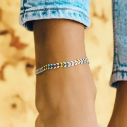 Rainbow Chevron Anklet -Deals Bijestora Store 3F9A5692copy