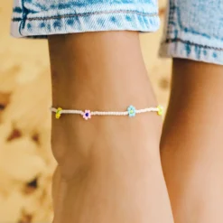 Beaded Flower Anklet -Deals Bijestora Store 3F9A5711copy