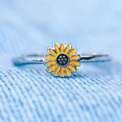 Enamel Sunflower Ring 9 Enamel Sunflower Ring -Deals Bijestora Store 3F9A7077
