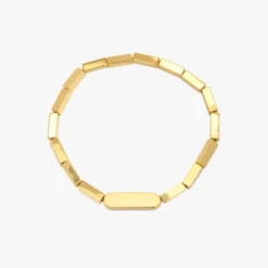 Engravable Rectangle Bead Stretch Bracelet