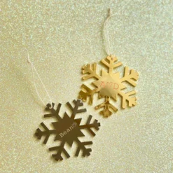 Engravable Snowflake Ornament -Deals Bijestora Store 40159GOLD 7