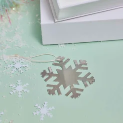 Engravable Snowflake Ornament -Deals Bijestora Store 40159SILV 4