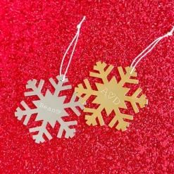 Engravable Snowflake Ornament -Deals Bijestora Store 40159SILV 6