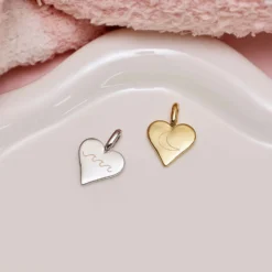Engravable Heart Harper Charm -Deals Bijestora Store 40161SILV 2