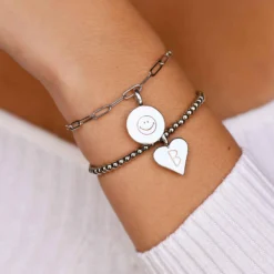 Engravable Heart Harper Charm -Deals Bijestora Store 40161SILV 5