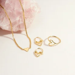 Delicate Heart Hoop Earrings -Deals Bijestora Store 50533GOLD 5 min