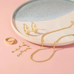 Heart Drop Chain Earrings -Deals Bijestora Store 50535GOLD 6 min