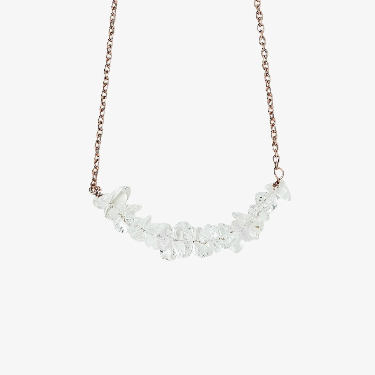 Clear Quartz Chip Choker 1 Clear Quartz Chip Choker