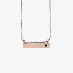 Engravable Bar Birthstone Necklace -Deals Bijestora Store Engravable Bar Birthstone Necklace 16