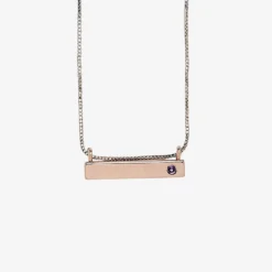 Engravable Bar Birthstone Necklace -Deals Bijestora Store Engravable Bar Birthstone Necklace 6
